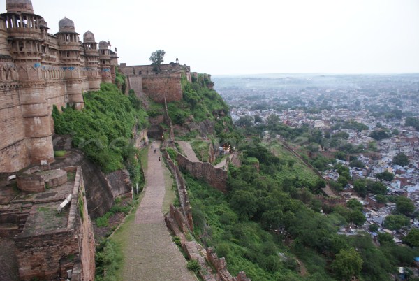 Gwalior Fort and the city below